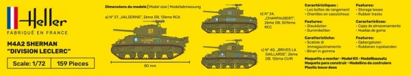 Heller 79894 M4A2 Sherman Division Leclerc - 1:72