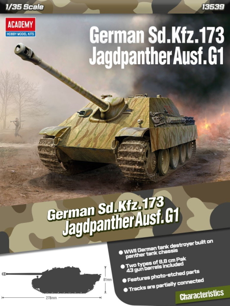 Academy 13539 Sd.Kfz. 173 Jagdpanther Ausf.G1 - 1:35