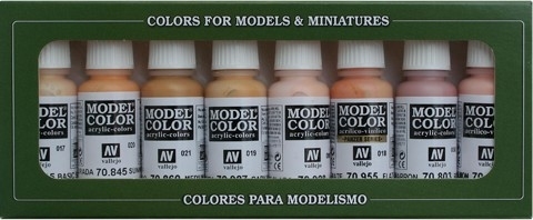 VALLEJO 70124 Model Color Zestaw 8 farb - Face & Skin Tones