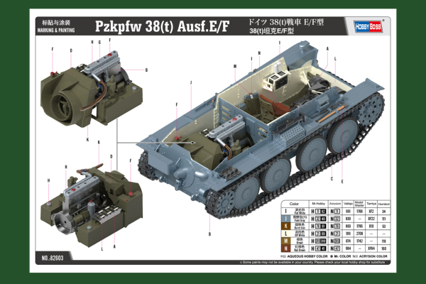 HOBBY BOSS 82603 Pzkpfw 38(t) Ausf E/F - 1:16