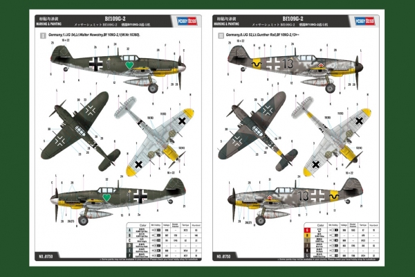 HOBBY BOSS 81750 Messerschmitt Bf109G-2 - 1:48