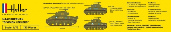 Heller 56894 Starter Set - M4 Sherman Division LeClerc - 1:72