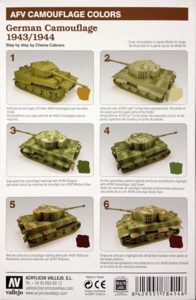 Vallejo 78414 AFV Camouflage System: German Camouflage 1943-1944