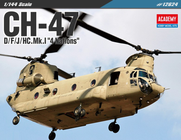 ACADEMY 12624 CH-47D/F/J/HC.Mk.1 4 Nations - 1:144