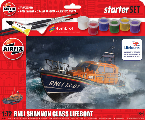 AIRFIX A55015 Starter Set - RNLI Shannon Class Lifeboat - 1:72