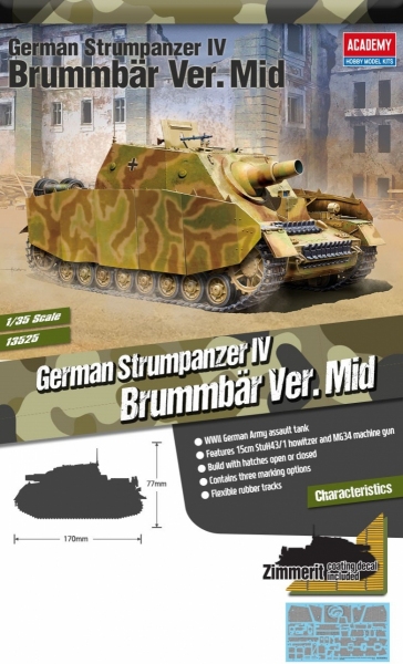 Academy 13525 Sturmpanzer IV Brummbär Ver. Mid - 1:35