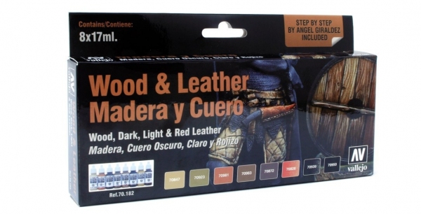 VALLEJO 70182 Model Color Zestaw 8 farb - Wood & Leather By Angel Giraldez