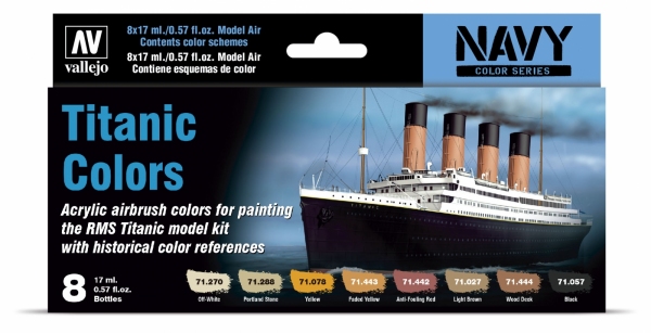 Vallejo 71646 Zestaw Model Air 8 farb - Titanic Colors