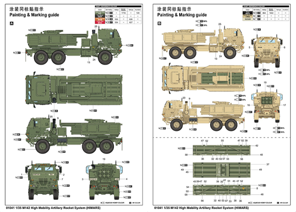 Trumpeter 01041 M142 High Mobility Artillery Rocket System (HIMARS) - 1:35
