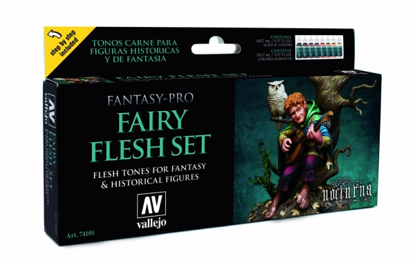 VALLEJO 74101 Pro Nocturna Zestaw 8 farb - Fairy Flesh Set