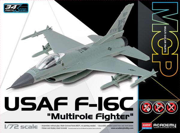 ACADEMY 12541 USAF F-16C Multirole Fighter MCP 1:72