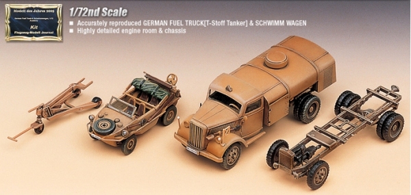 Academy 13401 German Fuel Truck + Schwimmwagen - 1:72