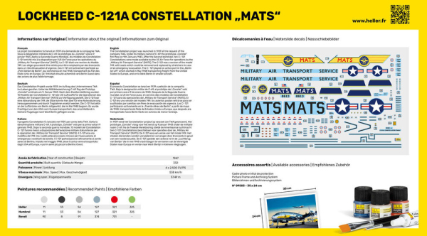 HELLER 80382 Lockheed C-121A Constellation MATS - 1:72