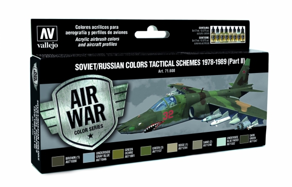 VALLEJO 71608 Zestaw Air War 8 farb - Soviet / Russian colors Tactical Schemes 1978-1989 (Part II) (8)