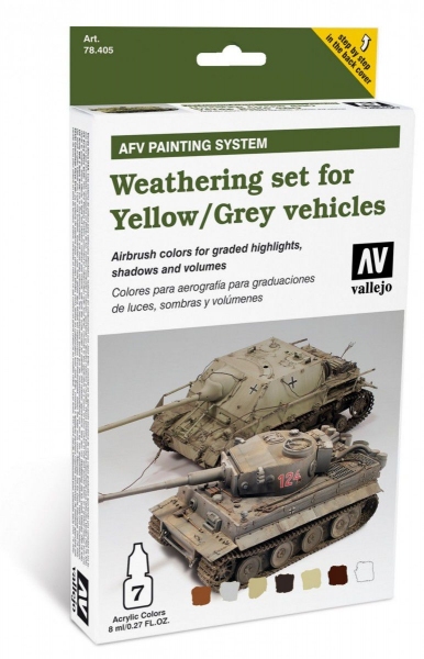 Vallejo 78405 AFV Weathering System: Weathering for Yellow and Grey vehicles